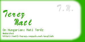 terez matl business card